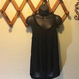 BETA HOUSE BLACK BROCADE TOP